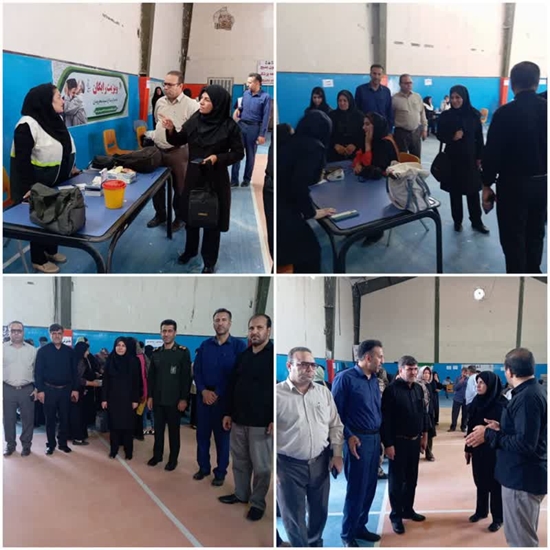 برپایی اردوی یک روزه جهادی تیم های مراقبتی و درمانی روستای شهیدرحیمی (انگز)  