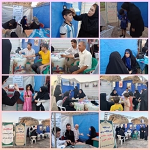 برپایی ایستگاه سلامت مرکز بهداشت شهرستان خرمآباد در پارک شاپوری